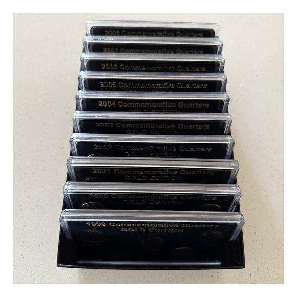 50 States Commemorative Quarters 1999-2008 - Complete Set - GOLD EDITION - Picture 2 of 3